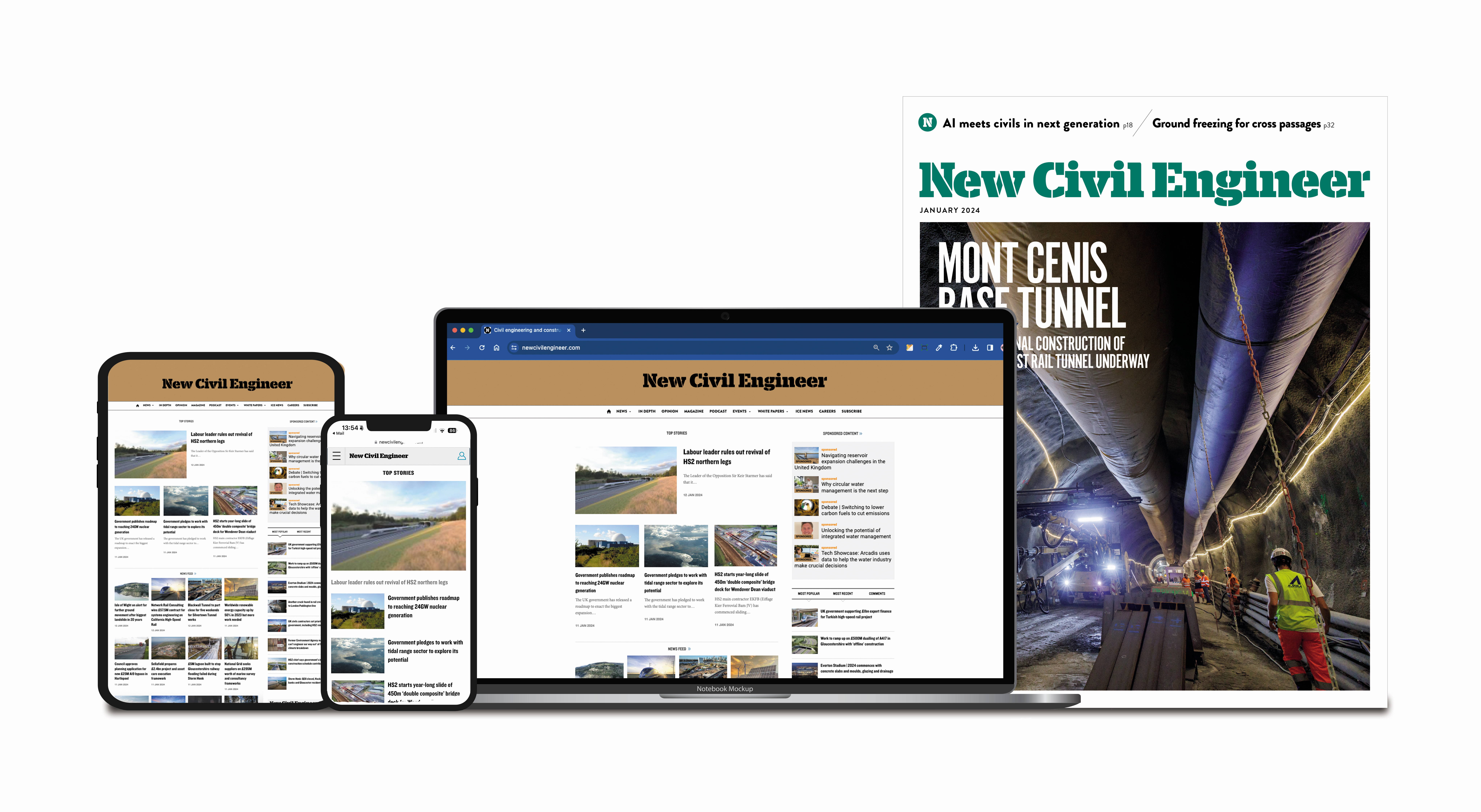 Full range of New Civil Engineer magazine products